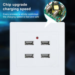 5V 3.1A 4ポートUSB壁充電器アダプタドックステーションソケット電源パネル 36V入力 4ポートUSB 2.0