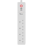 USBポート2個＋UKプラグジャック4個 WiFiリモートコントロールスマート電源ソケット Alexa＆Google Home対応、ケーブル長さ：1.8m、AC 90-265V、UKプラグ、USB4個＋UKプラグ3個(UKプラグ)