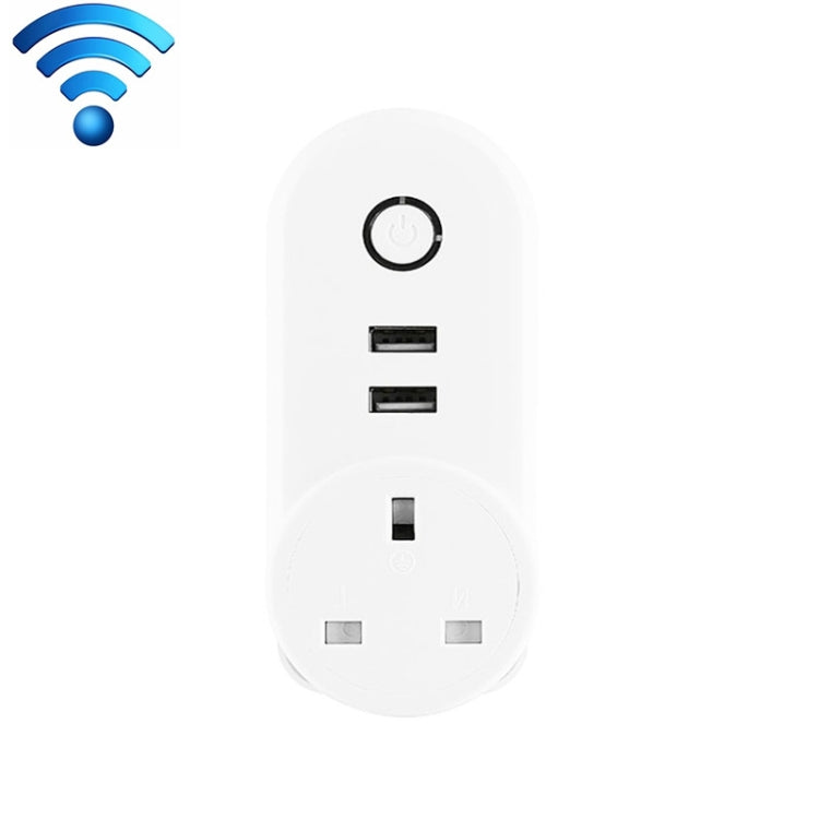 SA-002 USBポート2個＋EUソケット1個 WiFiスマート電源プラグソケット、AlexaとGoogle Home対応、AC 110V-230V、EUプラグ、UKプラグ、USプラグ