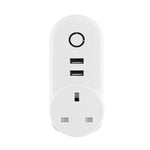 SA-002 USBポート2個＋EUソケット1個 WiFiスマート電源プラグソケット、AlexaとGoogle Home対応、AC 110V-230V、EUプラグ、UKプラグ、USプラグ