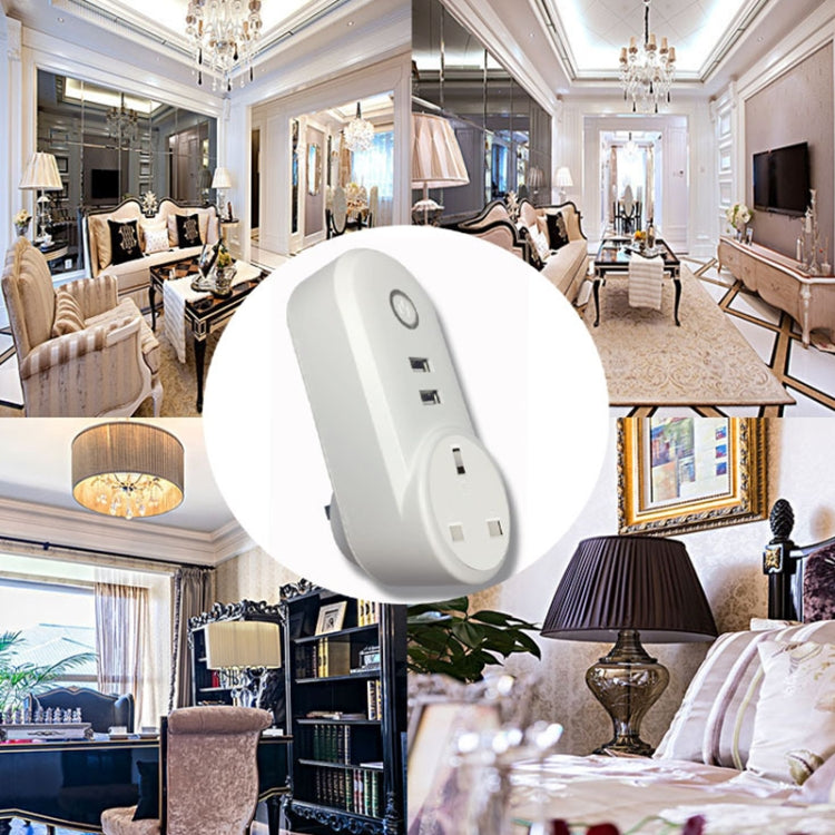 SA-002 USBポート2個＋EUソケット1個 WiFiスマート電源プラグソケット、AlexaとGoogle Home対応、AC 110V-230V、EUプラグ、UKプラグ、USプラグ