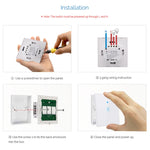 WS-EU-03 EWeLinkアプリ＆タッチコントロール 2A 3口 強化ガラスパネル スマート壁スイッチ、AC 90V-250V、EUプラグ、3口