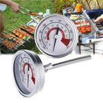 ステンレス製オーブン温度計 BBQスモーカーピットグリルバイメタル温度計 温度計測器 デュアルディスプレイ＆防曇ガラス付き、WSS-411