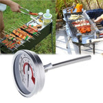 ステンレス製オーブン温度計 BBQスモーカーピットグリルバイメタル温度計 温度計測器 デュアルディスプレイ＆防曇ガラス付き、WSS-411
