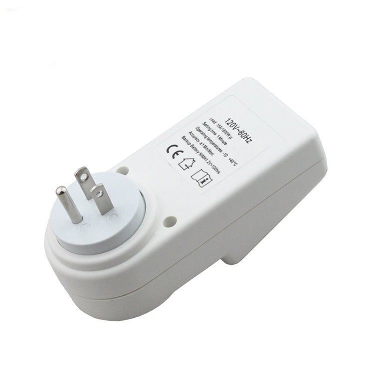 AC 120V スマートホームプラグイン LCD表示時計 夏時間機能 12/24時間切替タイマースイッチソケット、USプラグ、AC 120V USプラグ