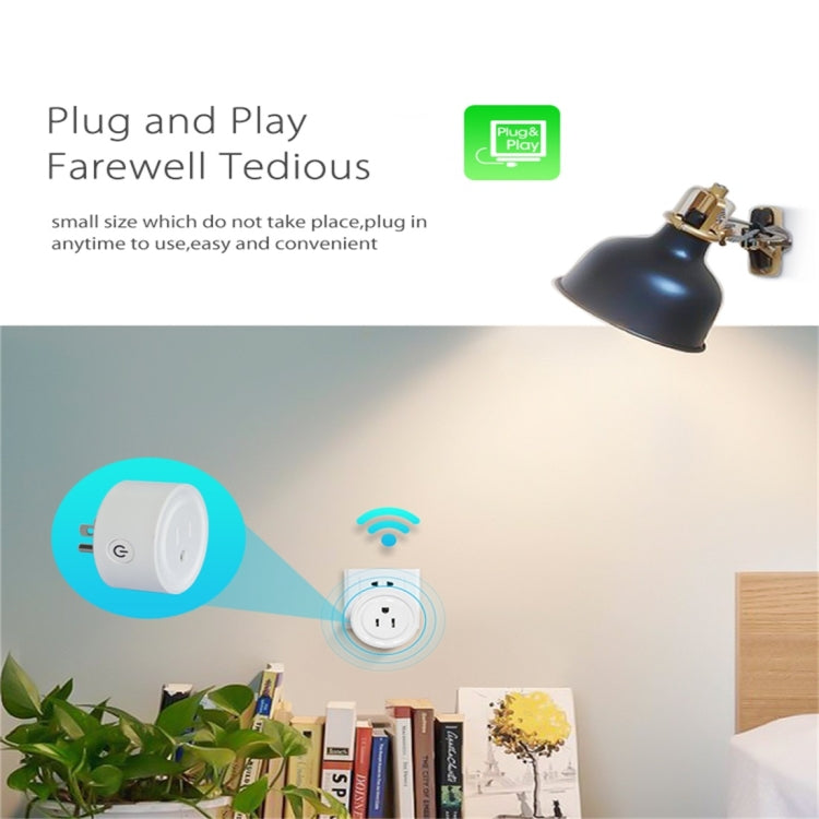 NEO NAS-WR06W WiFi 米国スマート電源プラグ、アプリでのリモート操作＆タイマー機能付き、NAS-WR06W