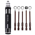 JAKEMY JM-8154 6in1 モデルドライバーセット 65mm S-2 精密ビット（クロス3.0、六角H1.5 & H2.0 & H2.5 & H3.0）、JM-8154