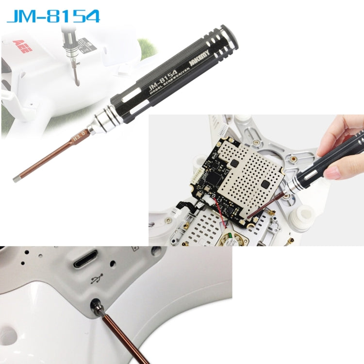 JAKEMY JM-8154 6in1 モデルドライバーセット 65mm S-2 精密ビット（クロス3.0、六角H1.5 & H2.0 & H2.5 & H3.0）、JM-8154