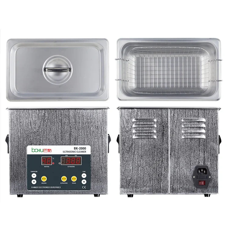 BAKU BK-2000 120W 3.36L LCDディスプレイ加熱超音波クリーナー バスケット付き、AC 220V、EUプラグ、BK-2000 120W 3.36L 220V