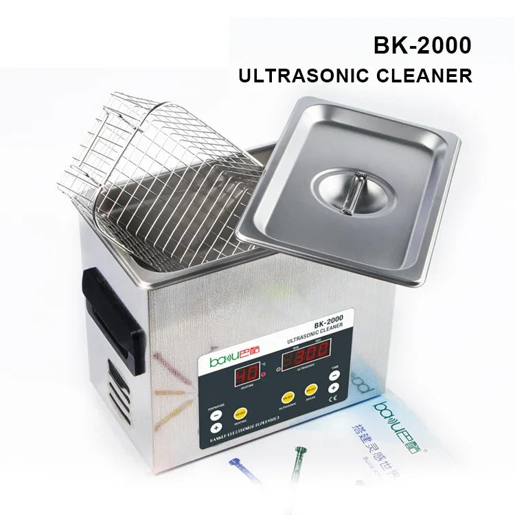 BAKU BK-2000 120W 3.36L LCDディスプレイ加熱超音波クリーナー バスケット付き、AC 220V、EUプラグ、BK-2000 120W 3.36L 220V