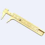 携帯用ミニ真鍮スライド100mmゲージノギス ビーズジュエリー測定キャリパー、100mm