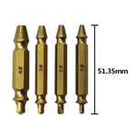 4 in 1 Screw Extractor Drill Bits Tool Broken Bolt Remover(1#, 2#, 3#, 4#), with Plastic Case, Gold s2, Gold 4341, 4341, s2