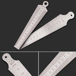 くさび形シックネスゲージ 15-30mm ステンレス製定規検査テーパーゲージ メートル法・インチ法測定ツール、15-30mm メートル法・インチ法