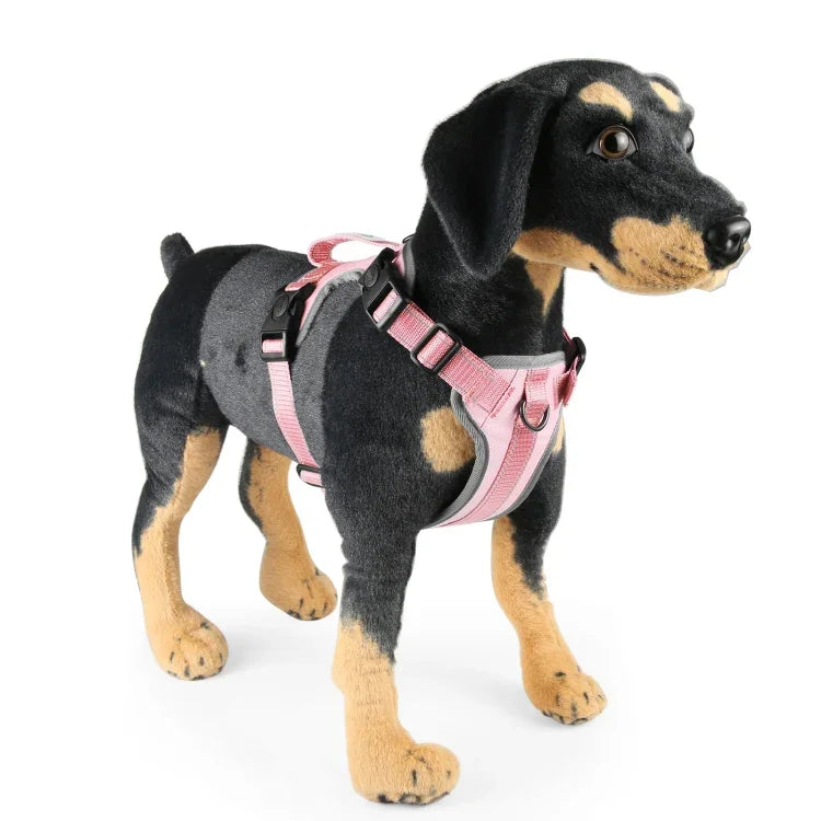 FunAdd トラクションロープ 反射通気性ナイロンペットベスト 犬用ハーネス、サイズ：M、サイズ：M