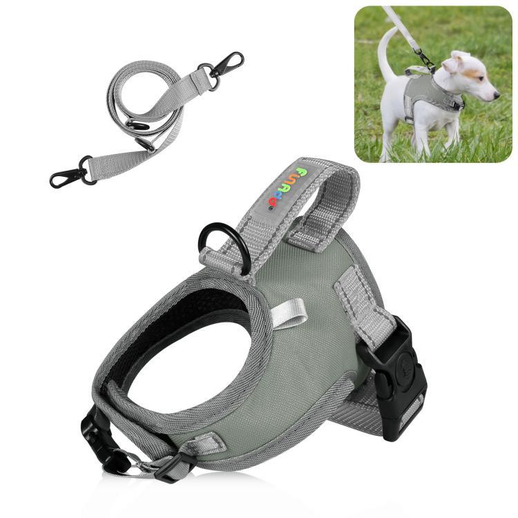 FunAdd トラクションロープ 反射通気性ナイロンペットベスト 犬用ハーネス、サイズ：S、サイズ：S