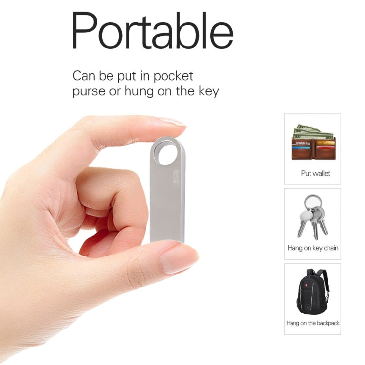 8GB メタル USB 2.0 フラッシュディスク、8GB