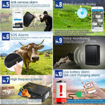 RF-V34 羊 牛 家畜 IP67 防水 ソーラー GSM GPS WiFi トラッキング 固定底板なし、音声監視＆取り外し防止アラーム＆SOS対応、GPS WiFi トラッキング