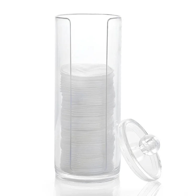 透明高さ調整丸型プラスチック化粧品ボックス 綿パッド収納ボックス 綿パッド用高さ調整ボックス