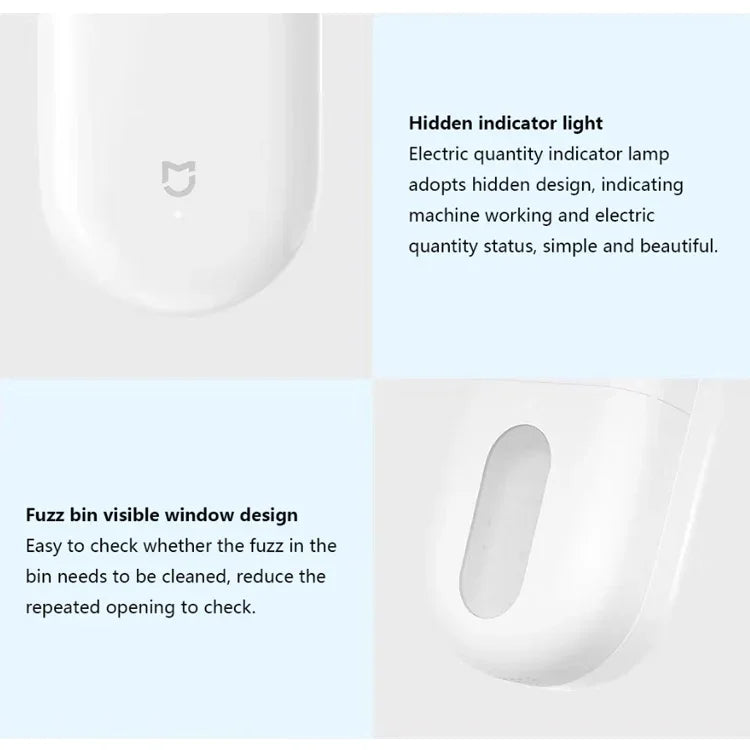 オリジナル Xiaomi Mijia ミニポータブルシェーバー 毛玉 USB充電式 毛取り電動リントトリマー、リントリムーバー 1
