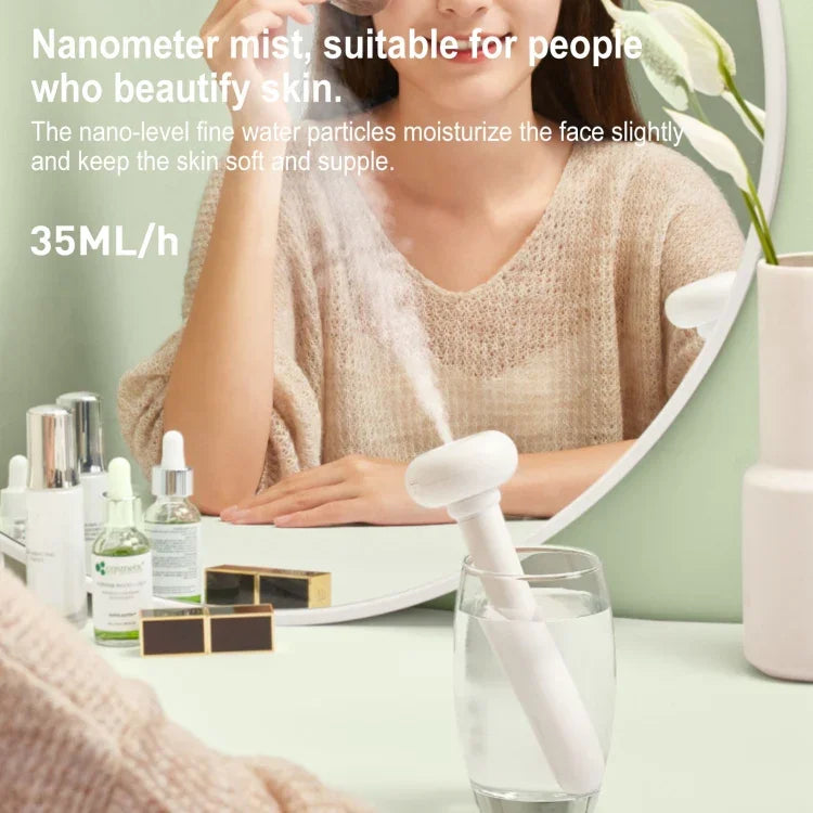 オリジナルXiaomi JISULIFE携帯用デスクトップUSBミニ静音ドーナツ加湿器、アップグレードバージョン、USBドーナツ加湿器