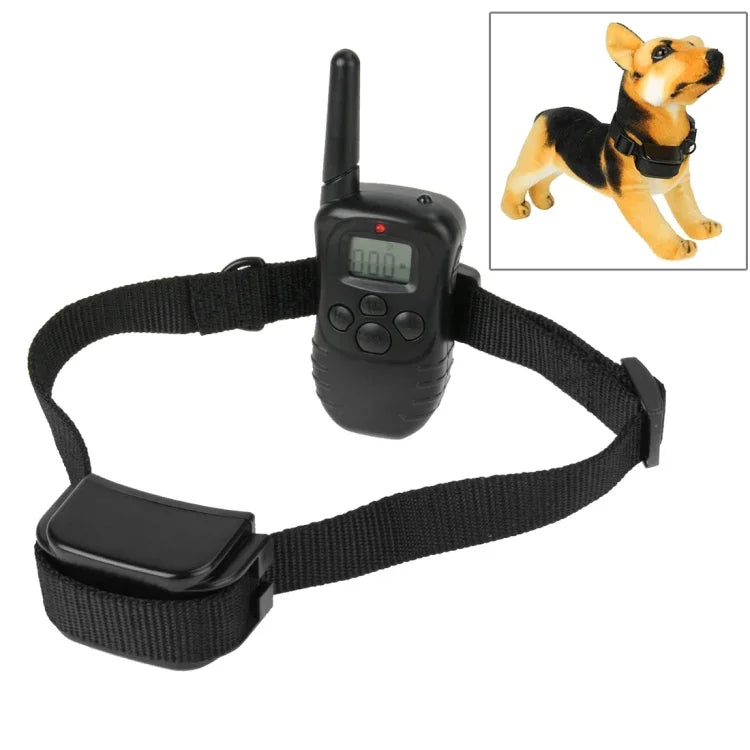 充電式 防水 300m リモート ペット犬トレーニング首輪 LCDディスプレイ付き、300m リモート