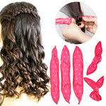 20個入りかわいい波点ヘアカーラー 睡眠用ウサギ耳ヘアロール