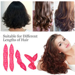 20個入りかわいい波点ヘアカーラー 睡眠用ウサギ耳ヘアロール