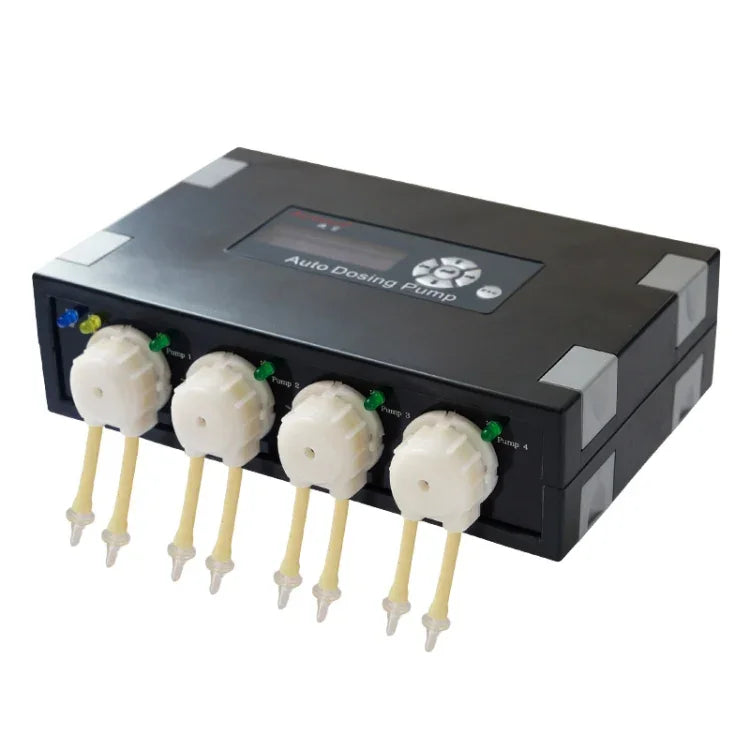 Jebao DP-4 7.5W 自動投薬ポンプ ペリスタルティックポンプ 4チャンネル投薬 水槽 サンゴ礁 自動給餌器 液体ディスペンサー USプラグ DP-4 7.5W
