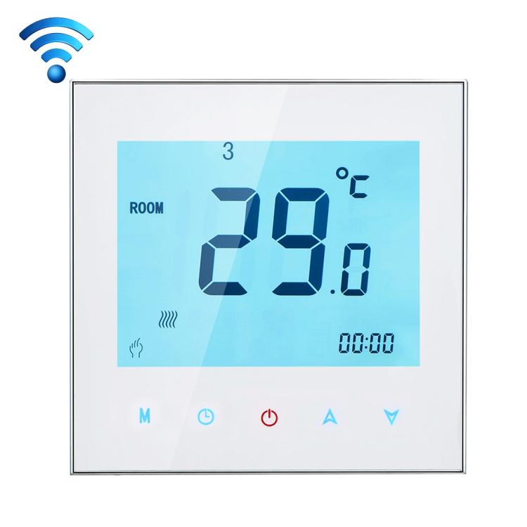 BHT-1000-GA-WIFI 3A負荷水加熱型タッチLCDデジタルWiFi暖房室温調節器 時計/温度/期間/時間/週/暖房表示等, BHT-1000 3A (ブラック), BHT-1000 3A (ホワイト)