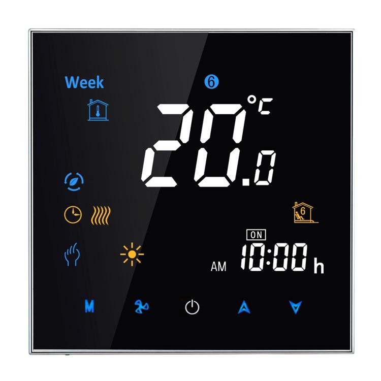 BHT-3001 16A負荷電子加熱式LCDデジタル暖房室温調節器（センサー付き）、時計／温度／時間／曜日／暖房表示など、BHT-3001 16A（ブラック）、BHT-3001 16A（ホワイト）
