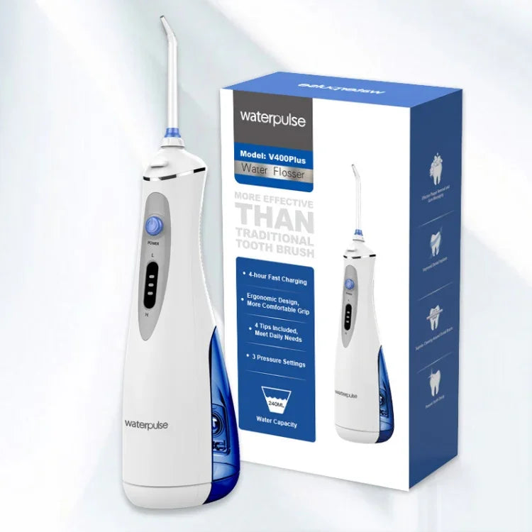 Waterpulse V400Plus 充電式USBコードレス口腔洗浄器、V400Plus、プラグ: UK