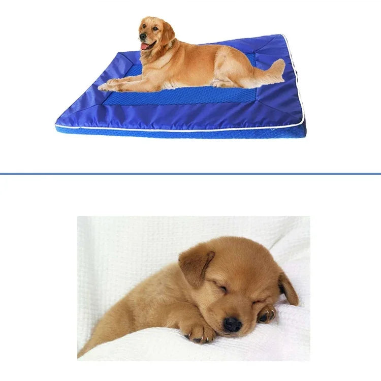 夏用犬用パッドベッドハウスペット用クールダウンパッド取り外し可能な犬用マットクッション、中サイズ、サイズ：63*44*4cm、サイズ：63*44*4cm