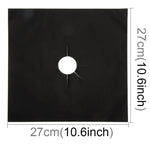 4個セット ガスコンロ表面超薄型繊維素材コンロ保護クリーニングパッド、サイズ：27*27cm（ブラック）、4個セット