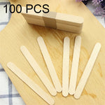 100本 15cm 木製スパチュラ ワックス拭き取りツール アイスクリームバー用スティック、ワックス拭き取りツール