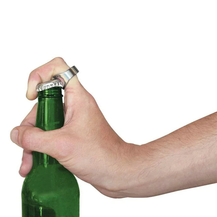 10個セット リングスタイル金属製ビール瓶＆缶オープナー 内径：2.2cm、10個セットリングスタイル