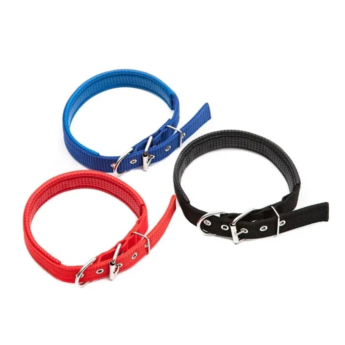 フォームコットン ポリエステル製ペット用首輪 ペット用ネックストラップ 犬用ネックバンド 猫 犬用首輪 3.5cm x 57cm、3.5cm x 57cm ブラック、3.5cm x 57cm レッド