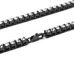 メンズ ヒップホップパンク 1列クリスタル埋め込み合金ネックレスチェーン、サイズ: 20インチ、サイズ: 20インチ