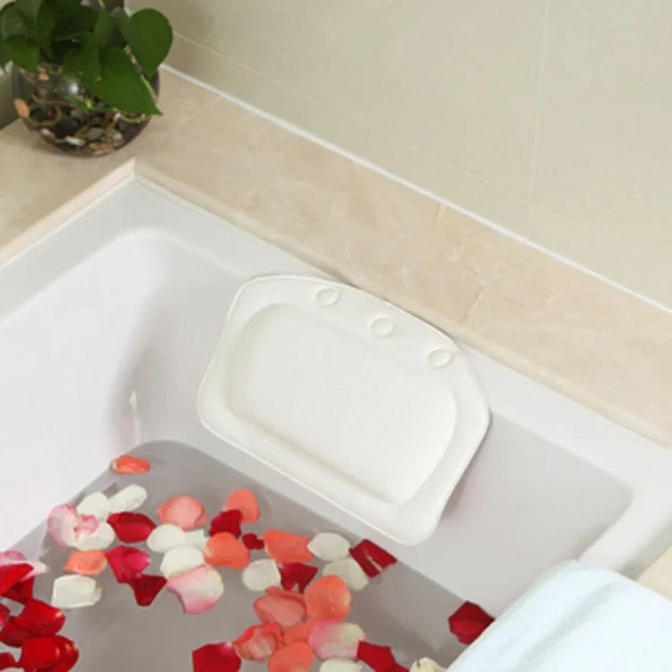バス用品 浴槽用枕 バスタブヘッドレスト 吸盤式 防水バスピロー、ランダムカラー配送、サイズ: 31*21cm、浴槽用枕