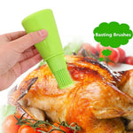 キッチン用シリコンオイルブラシ グリルブラシ オイルボトル ランダムカラー配送 11.5x5cm