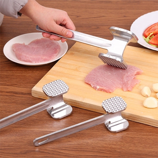 アルミ合金肉たたき肉ハンマー ステーキ豚肉キッチンツール、大サイズ：6.5 x 25.0cm
