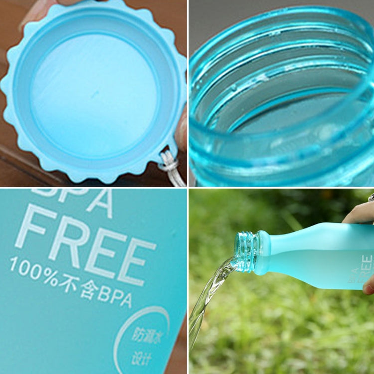 550ml フロスト加工漏れ防止プラスチック製携帯用ソーダボトル 密封シンプル 学生用便利飲料ボトル 550ml