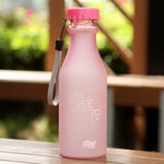 550ml フロスト加工漏れ防止プラスチック製携帯用ソーダボトル 密封シンプル 学生用便利飲料ボトル 550ml