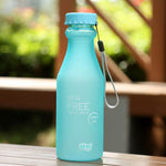550ml フロスト加工漏れ防止プラスチック製携帯用ソーダボトル 密封シンプル 学生用便利飲料ボトル 550ml