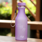 550ml フロスト加工漏れ防止プラスチック製携帯用ソーダボトル 密封シンプル 学生用便利飲料ボトル 550ml