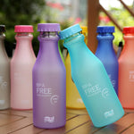 550ml フロスト加工漏れ防止プラスチック製携帯用ソーダボトル 密封シンプル 学生用便利飲料ボトル 550ml