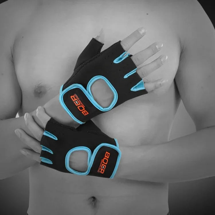 Unisex Half Finger Gloves Outdoors Riding Non-slip Breathable Sports Gloves, Size: S, Plamar: 16*12*3.0cm, Size: S, Plamar: 16*12*3.0cm