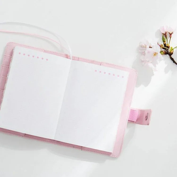 クリエイティブノートブック 桜柄PUハンドブックスーツギフトノート 学校オフィス用品、ランダムカラー配送、PUハンドブック