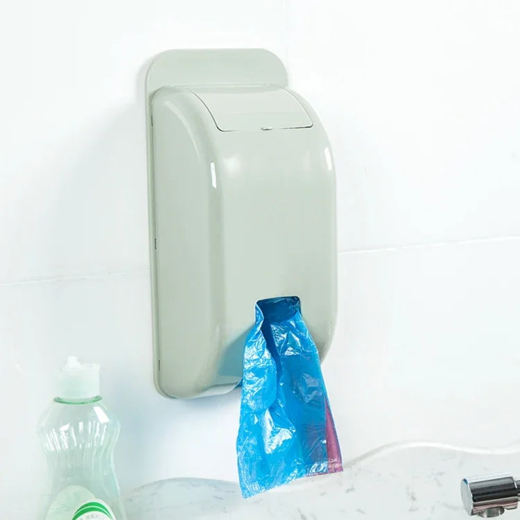 壁掛け式ゴミ袋収納ボックス、サイズ：30.0 x 14.0 x 10.0cm、ランダムカラー配送、吊り下げ収納ボックス