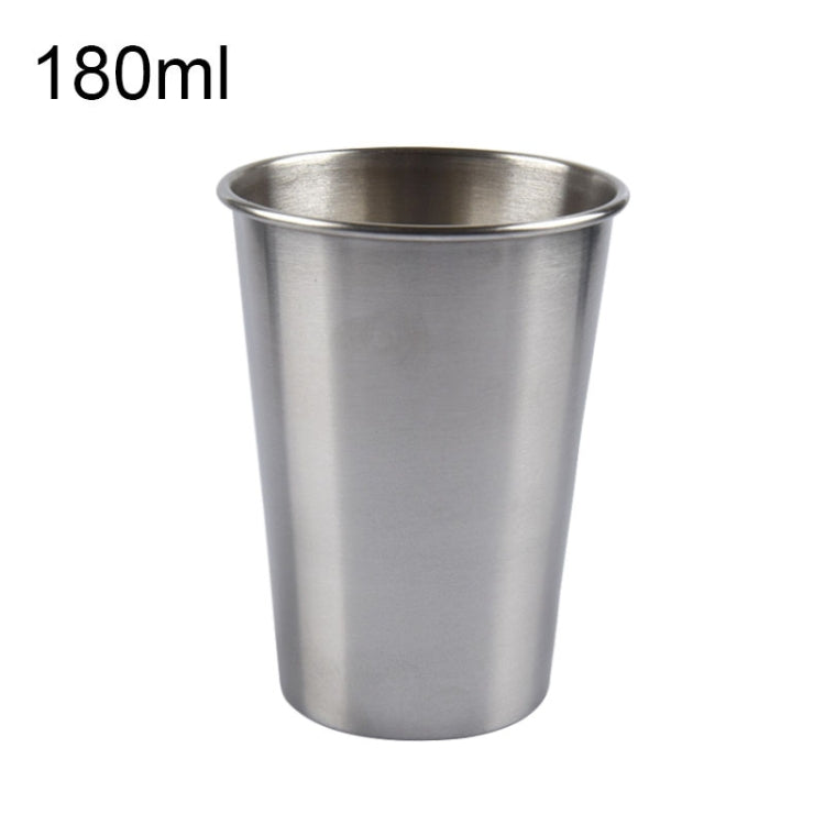 180mlシングルウォール電解研磨ステンレス製ブリーフワインカップ（シルバー） 180ml