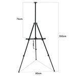 ポータブル 伸縮式 メタルイーゼル 三脚 絵画＆広告ディスプレイ用、メタルイーゼル三脚